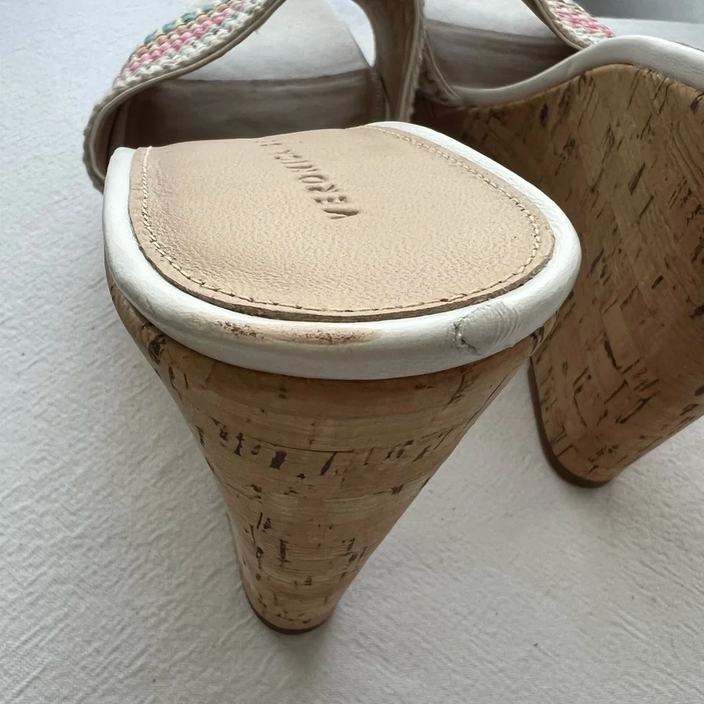 VERONICA BEARD Dali Raffia Wedge Sandals Size 10 New